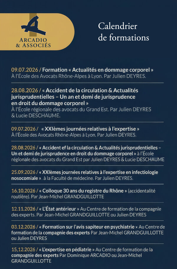 L'Expertise en Partage : Nos Formations pour le second semestre 2026 - Avocat Lyon 6